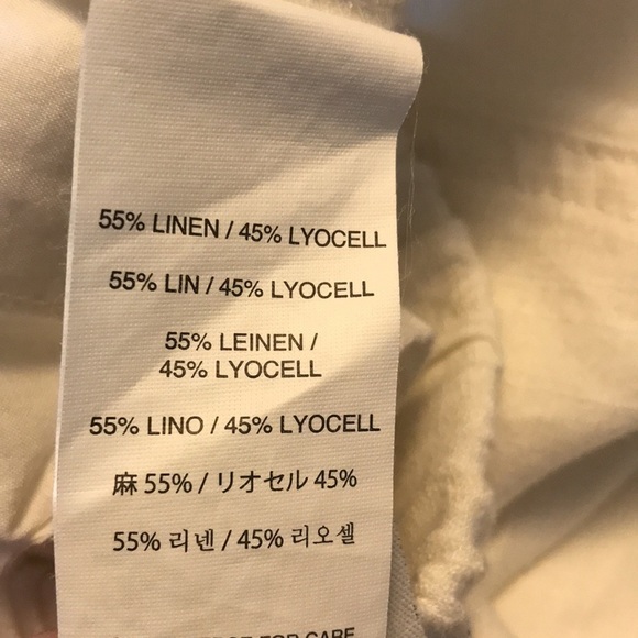 J. Crew White Linen Cropped Pants Size 0 - Picture 7 of 9